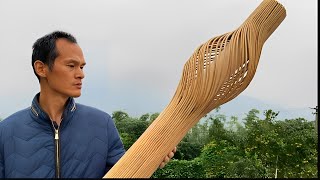 Master of Craftsmanship Creates Bamboo Tube Lamp Creative and So Beautiful [upl. by Odlonra]