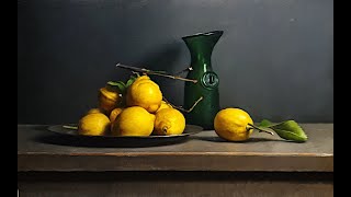 Lemon Still life by dutch painter Jos van Riswick [upl. by Murrah]