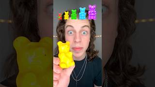 Small Big Giant Rainbow Gummy Bears🤷🥹👍🤤shorts gummybear mukbang [upl. by Rabassa]