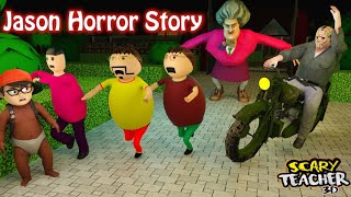 Gulli Bulli Jason Horror Story  Scary Teacher Horror Story Part 2  Horror Joke Toons [upl. by Cinda]