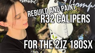 REBUILD AND PAINT R32 CALIPERS FOR THE 2JZ 180SX  WHAT COLOUR DID I GO [upl. by Giovanna]