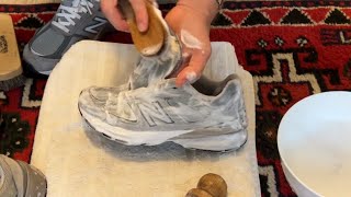 Easy Way To Clean Suede Shoes  New Balance 990 V5 [upl. by Tressa]