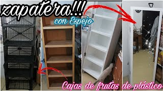 ZAPATERA DE LUJO CON SIMPLES CAJAS DE FRUTAS DE PLÁSTICO 😲 🤔 [upl. by Heim105]