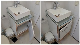 Banheiro Organizado com Reciclagem de madeira e Porta de ArmárioBanheiro de Apartamento [upl. by Curnin]