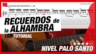 Recuerdos de la Alhambra 😍 Guía de estudio 👌 PARTITURA  TAB  PDF [upl. by Lapo]