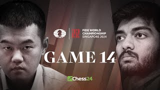 DING vs GUKESH The Final Game FIDE WORLD CHAMPIONSHIP 2024 Game 14 [upl. by Akoyn]