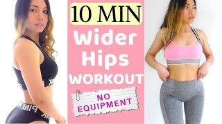 10 MIN Curvier Wider Hip Workout Grow Side Booty At Home No Equipment  Hana Milly [upl. by Basso]