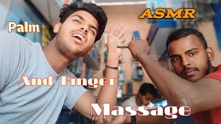 Asmr  Palm massage 😴🥱🥱😌 And finger Sleep Asmr massage video [upl. by Einalem]