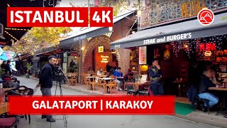 GalataportKarakoy Istanbul 2023 January Walking Tour4k UHD 60fps [upl. by Haseena]