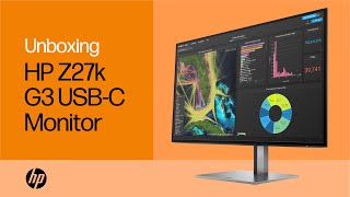 Unbox and Setup of the HP Z27k G3 4K USBC Monitor  HP Monitors  HP Support [upl. by Aivatnuahs262]