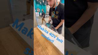 Makita 40V belt sander First look at a brand new product from Makita beltsander makitapoweron [upl. by Ramedlav]