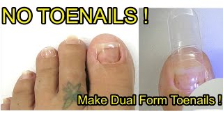 I Dont Have Toenails On My Large Toes  I Make Clear Polygel Dual Form Toenails The Easiest Way [upl. by Tertia]