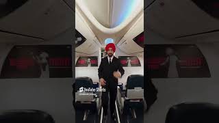 India Tour With Captain Diljit 💙 ❤ 😍 funny aviation billionarefacts diljitdosanjh [upl. by Ahsaeym]