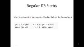 Passé Composé with Avoir  Regular Verbs [upl. by Dowell]