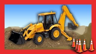 Digging dirt and driving HUGE dump truck  Tractors for kids [upl. by Dorinda296]