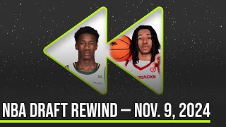 NBA Draft Rewind  VJ Edgecombe Boogie Fland Carter Bryant  Nov 9 2024 [upl. by Subir344]