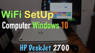 HP DeskJet 2700 WiFi SetUp Computer Windows 10 [upl. by Marashio455]