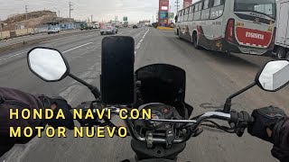 HONDA NAVI CON MOTOR NUEVO PRUEBA 1 [upl. by Nirra]