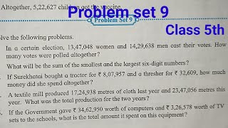 Problem set 9 class 5th maths  Addition and Subtraction [upl. by Lanuk]