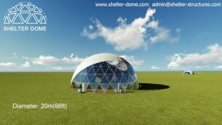 3D Animation of Shelter Geodesic Dome Tent  Model View [upl. by Desmund]