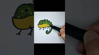 como dibujar un camaleonhow to draw a chameleon [upl. by Lillywhite]