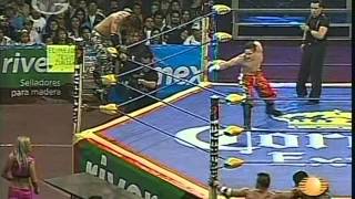 AAA Nicho el Millonario Joe Líder vs Teddy Hart Jack Evans 20081206 AAA Tag [upl. by Esalb]