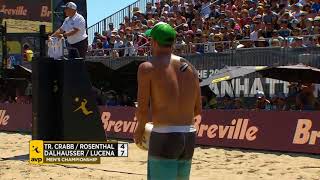 AVP Gold Series  Manhattan Beach Open 2017 Mens Final RosenthalCrabb vs DalhausserLucena [upl. by Anayaran965]