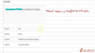 Vulcanisation of Rubber is carried out to make is [upl. by Fern]