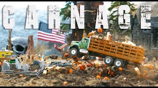 Diecast Car amp Truck Crashes Vol 4  Haunted Acres Ultra Slow Mo [upl. by Mallorie]