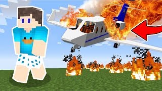 AVIÃO ENORME CAIU COM MEU AMIGO NO MINECRAFT [upl. by Aynad]