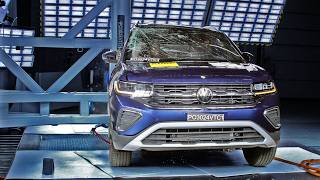 VolkswagenTCross  Crash test Ncap  Chevrolet Groove safety test [upl. by Ahsiuqel]