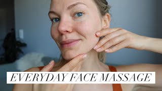 Easy 10 Minute Everyday Full Face Massage [upl. by Sirob]