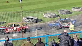 Cowdenbeath racewall bangers parade lap 27th April 2024 [upl. by Lattie]