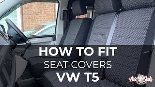 How To Fit Our VW T5T6 Seat Covers  Vee Dub Transporters [upl. by Akiras]