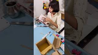 Diy pen holder bnaya Divya ne  How do you make a homemade pen holder  ghamu Saran shorts diy [upl. by Ejrog532]