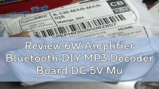 Review 6W Amplifier Bluetooth DIY MP3 Decoder Board DC 5V Music Player Car FM Radio Module TF USB R [upl. by Tebor]