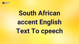 South African accent English Text To Speech [upl. by Ellahcim415]