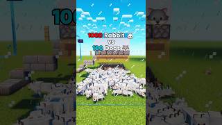 Minecraft 1000 Rabbit vs 100 Dog ☠️ minecraft shorts [upl. by Timoteo]