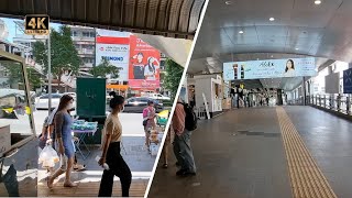 Airport Rail Link BTS Skytrain Station Phaya Thai Walk Bangkok  Thailand 🇹🇭 4K [upl. by Anastasio]