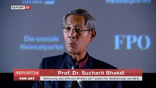 Prof Sucharit Bhakdi liest Brief der Juden für Aufklärung zugunsten Herbert Kickls vor [upl. by Nedyarb]