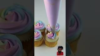 Rainbow Care Bear Cupcakes 🧁 cakedecorating shorts [upl. by Singh]