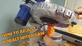 Kobalt Miter Saw  How to Adjust the Bevel  Checking for Square [upl. by Constantin]