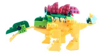 Stegosaurus block Dinosaur  Lego Creator compatible Dinosaur set  Dinosaurs speed build [upl. by Yracaz]