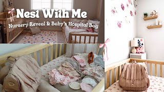 NESTING VLOG  38 WEEKS  Nursery Reveal  Packing Babies Hospital Bag [upl. by Ateikan]