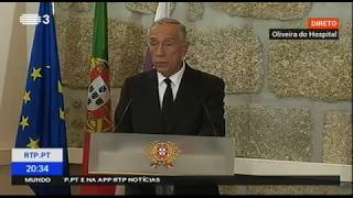 Marcelo Rebelo de Sousa fala sobre os incêndios e deixa mensagem a António Costa  RTP [upl. by Rose]