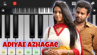 Adiyae Azhagae  Oru Naal Koothu  Easy Piano Tutorial [upl. by Laertnom]