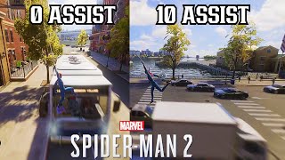 Marvels SpiderMan 2  ALL Web Swinging Assist Levels EXPLAINED [upl. by Anitram380]