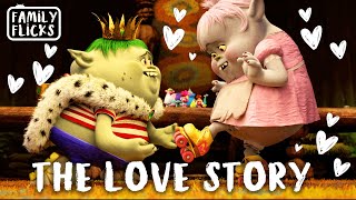 The Love Story Of King Gristle And Bridget  Trolls 2016  Family Flicks [upl. by Eizus]