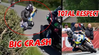 Isle of Man TT Highlights  Cookstown 100 Crash  TT2022 moments [upl. by Dlaregztif]