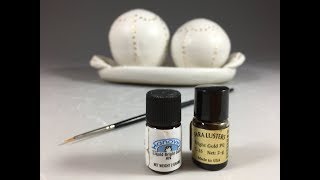 How to Apply a Gold LustreLuster Overglaze on Fired Ceramics [upl. by Nwad336]